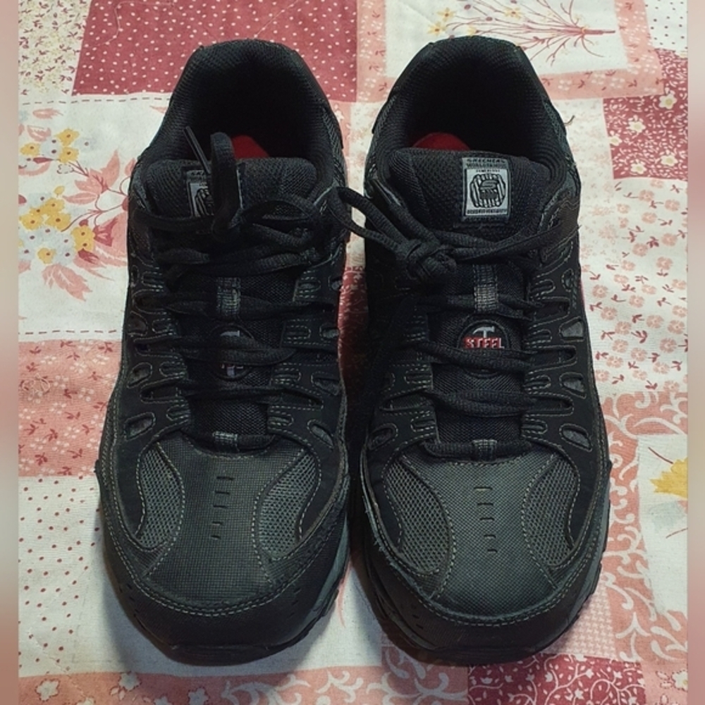 Skechers Work Relaxed Fit Cankton Steel Toe Men's Shoes - Size 10.5 (Wide)